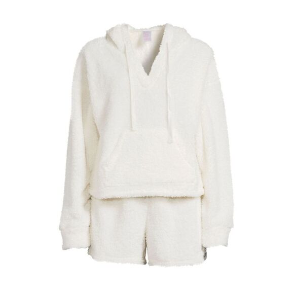 Oversize Sets Hoodie and Shorts 2 Piece Active Set Size XL (15-17) Winter White. - Picture 8 of 8